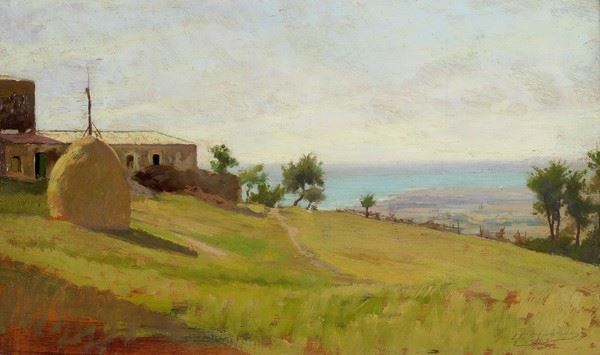 Eugenio Cecconi - Paesaggio a Castiglioncello