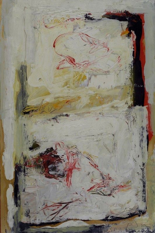 Lucio Bulgarelli : Senza titolo  - Olio su carta riportata su tela - Asta Autori dell'800-900, Arte Moderna e Contemporanea, Grafica ed Edizioni - Galleria Pananti Casa d'Aste