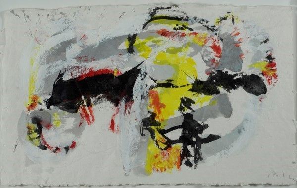 Lucio Bulgarelli : Senza titolo  - Tecnica mista su carta - Asta Autori dell'800-900, Arte Moderna e Contemporanea, Grafica ed Edizioni - Galleria Pananti Casa d'Aste