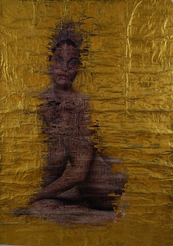 Paolo Leonardo : Senza titolo  (2002)  - Acrilico su manifesto applicato su tela - Asta Autori dell'800-900, Arte Moderna e Contemporanea, Grafica ed Edizioni - Galleria Pananti Casa d'Aste