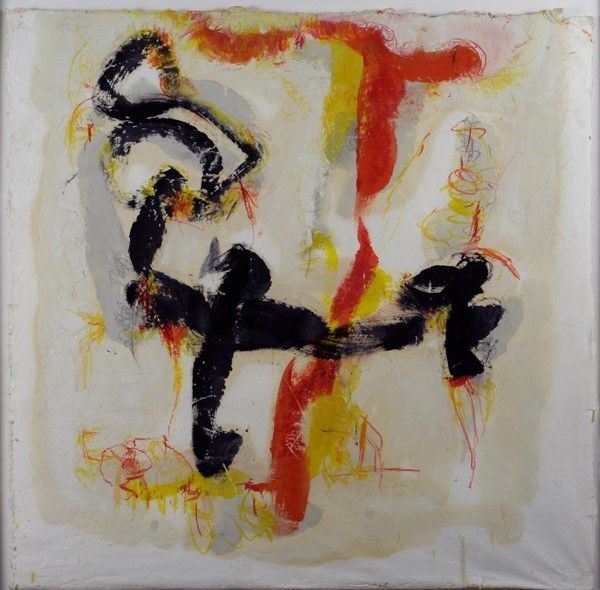 Lucio Bulgarelli : Senza titolo  - Tecnica mista su carta - Asta Autori dell'800-900, Arte Moderna e Contemporanea, Grafica ed Edizioni - Galleria Pananti Casa d'Aste
