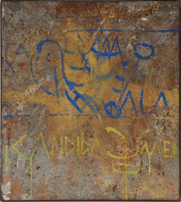 Ferruccio Ascari : Senza titolo  - Affresco  strappato su tela riportato su tavola - Asta Autori dell'800-900, Arte Moderna e Contemporanea, Grafica ed Edizioni - Galleria Pananti Casa d'Aste