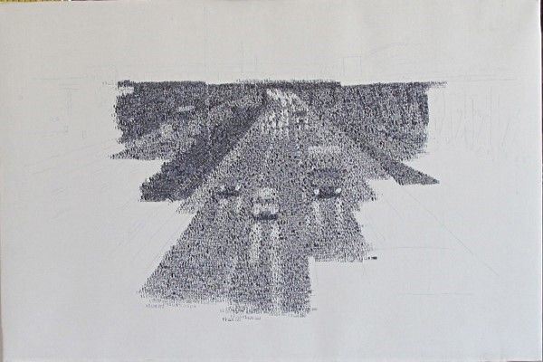 Federico Pietrella : Senza titolo  (2002)  - Timbri e matita copiativa su tela - Auction Autori dell'800-900, Arte Moderna e Contemporanea, Grafica ed Edizioni - Galleria Pananti Casa d'Aste