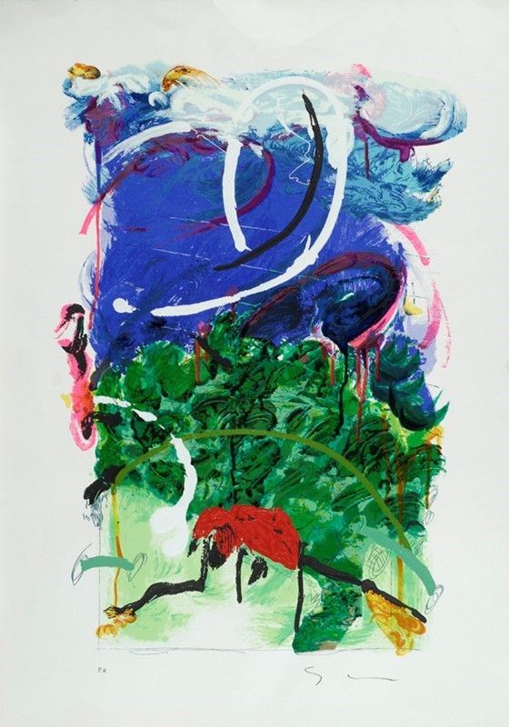 Mario Schifano : Senza titolo  - Serigrafia - Asta Autori dell'800-900, Arte Moderna e Contemporanea, Grafica ed Edizioni - Galleria Pananti Casa d'Aste