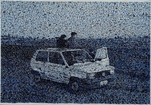 Federico Pietrella : Senza titolo  (2002)  - Timbri su tela - Auction Autori dell'800-900, Arte Moderna e Contemporanea, Grafica ed Edizioni - Galleria Pananti Casa d'Aste