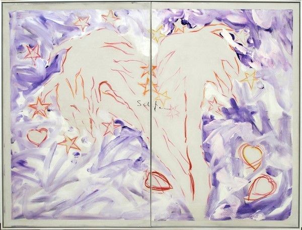 Mario Schifano : Oasi  (1979-80)  - Smalto su tela - Asta Autori dell'800-900, Arte Moderna e Contemporanea, Grafica ed Edizioni - Galleria Pananti Casa d'Aste