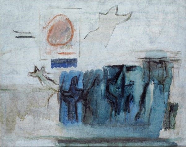 Riccardo Licata : Composizione  (1959)  - Olio su tela - Auction Autori dell'800-900, Arte Moderna e Contemporanea, Grafica ed Edizioni - Galleria Pananti Casa d'Aste