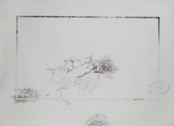 James McGarrell : Senza titolo  - Matita su carta - Auction Autori dell'800-900, Arte Moderna e Contemporanea, Grafica ed Edizioni - Galleria Pananti Casa d'Aste