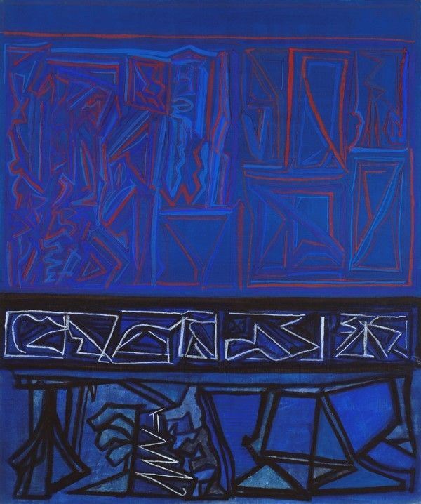 Riccardo Licata : Composizione  (1975)  - Olio su tela - Auction Autori dell'800-900, Arte Moderna e Contemporanea, Grafica ed Edizioni - Galleria Pananti Casa d'Aste