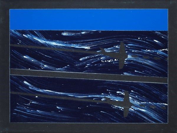 Franco Angeli : Battaglia  - Smalto su tela - Asta Autori dell'800-900, Arte Moderna e Contemporanea, Grafica ed Edizioni - Galleria Pananti Casa d'Aste