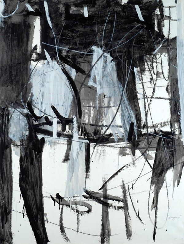 Piero Ruggeri : Senza titolo  - Acrilico su carta riportata su tela. - Asta Autori dell'800-900, Arte Moderna e Contemporanea, Grafica ed Edizioni - Galleria Pananti Casa d'Aste