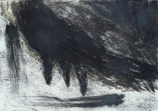 Arcangelo : Notte di demoni  (1986)  - Carboncino e terra su cartoncino - Auction Autori dell'800-900, Arte Moderna e Contemporanea, Grafica ed Edizioni - Galleria Pananti Casa d'Aste