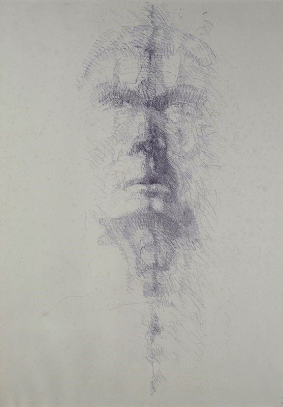 James McGarrell : Volto  (1962)  - Matita su carta - Auction Autori dell'800-900, Arte Moderna e Contemporanea, Grafica ed Edizioni - Galleria Pananti Casa d'Aste