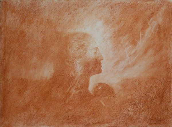 Omar Galliani : Senza titolo  - Pastello su carta riportata su tela - Auction Autori dell'800-900, Arte Moderna e Contemporanea, Grafica ed Edizioni - Galleria Pananti Casa d'Aste