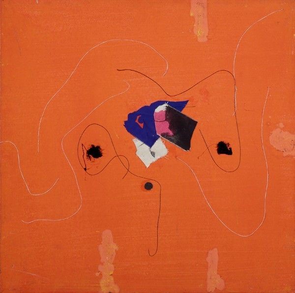 Achille Pace : Rosso 25  (1982)  - Tempera, fili e collage su tela - Auction Autori dell'800-900, Arte Moderna e Contemporanea, Grafica ed Edizioni - Galleria Pananti Casa d'Aste
