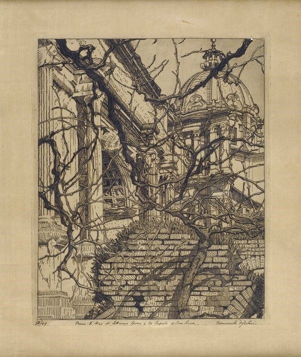 Benvenuto Maria Disertori : L'Arco di Settimio Severo  - Acquaforte - Asta Autori dell'800-900, Moderni e Contemporanei, Grafica ed Edizioni - I - Galleria Pananti Casa d'Aste