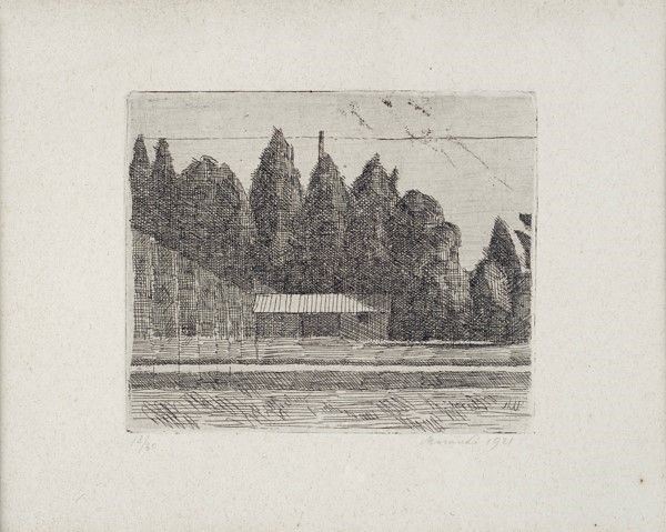 Giorgio Morandi - Campo da tennis ai giardini Margherita a Bologna