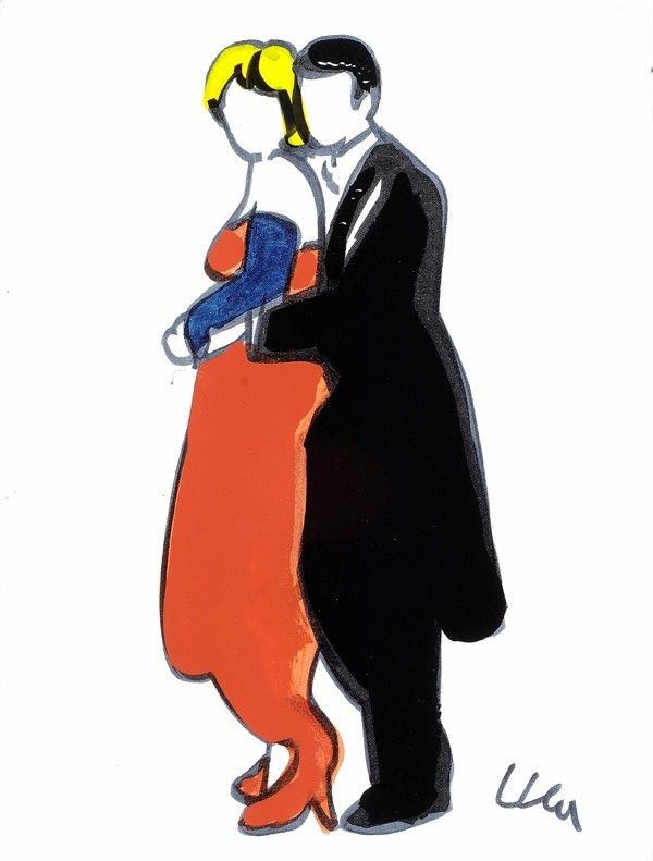 Marco Lodola : Ballerini  - Smalto su tela - Auction Autori del XIX e XX sec. - I - Galleria Pananti Casa d'Aste