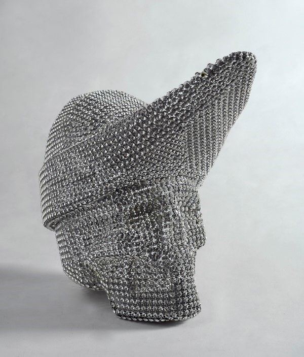 Nicola Bolla : Vanitas teschio  (2007)  - Scultura in cristalli swarovski bianchi - Asta Autori dell'800-900, Arte Moderna e Contemporanea, Grafica ed Edizioni - Galleria Pananti Casa d'Aste
