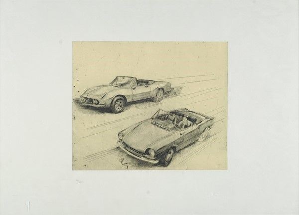 Mario Calandri : Ferrari  - Acquaforte su carta - Asta Autori dell'800-900, Arte Moderna e Contemporanea, Grafica ed Edizioni - Galleria Pananti Casa d'Aste