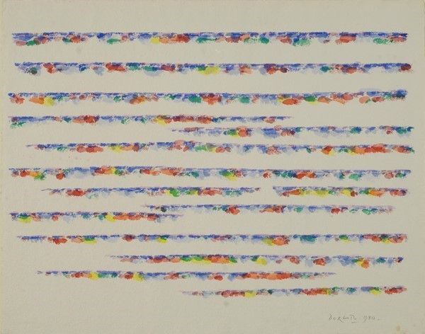 Piero Dorazio : Senza titolo  (1980)  - Acquerello su carta - Auction Autori dell'800-900, Arte Moderna e Contemporanea, Grafica ed Edizioni - Galleria Pananti Casa d'Aste
