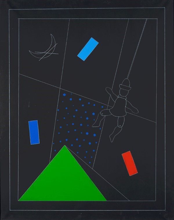 Franco Angeli : Balocco  (anni '80)  - Smalto su tela - Auction Arte Moderna e Contemporanea, Grafica ed Edizioni - Galleria Pananti Casa d'Aste