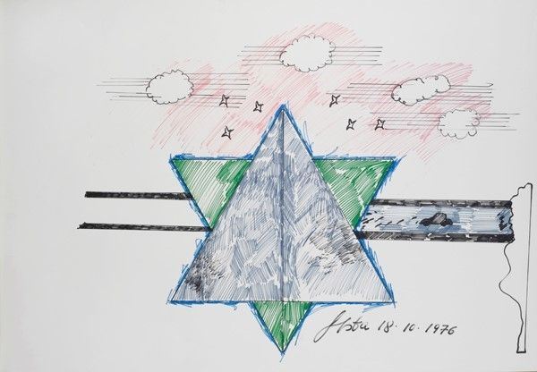 Tano Festa : Senza titolo  (1976)  - Pennarelli su carta - Asta Arte Moderna e Contemporanea, Grafica ed Edizioni - Galleria Pananti Casa d'Aste