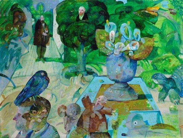 Antonio Possenti : Il giardino  - Olio su tavola - Asta Arte Moderna e Contemporanea, Grafica ed Edizioni - Galleria Pananti Casa d'Aste