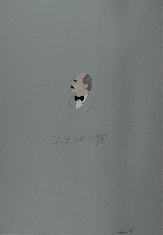 Gianfranco Notargiacomo : Marinetti  (1976)  - Tecnica mista su carta - Auction ASTA A TEMPO - Autori dell'800-900, Moderni e Contemporanei, Grafica ed Edizioni - I - Galleria Pananti Casa d'Aste