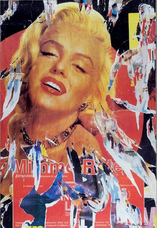 Mimmo Rotella : Marilyn radiosa  (2002)  - Decollage - Asta Arte Moderna e Contemporanea, Grafica ed Edizioni - Galleria Pananti Casa d'Aste