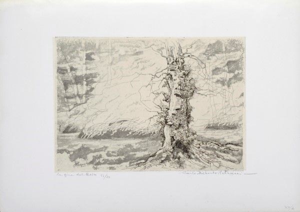 Carlo Alberto Petrucci : La fine del bosco  - Acquaforte - Asta ASTA A TEMPO - Autori dell'800-900, Moderni e Contemporanei, Grafica ed Edizioni - I - Galleria Pananti Casa d'Aste