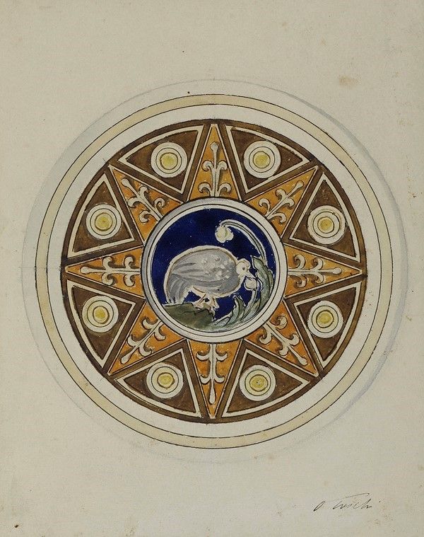 Orazio Toschi - Nove Studi per Decorazioni di Ceramice