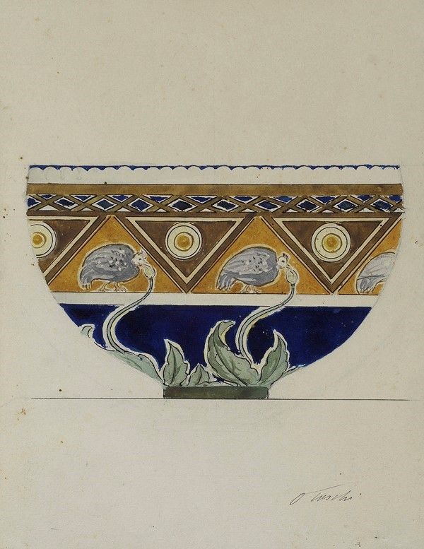 Orazio Toschi - Nove Studi per Decorazioni di Ceramice