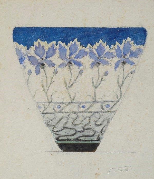 Orazio Toschi - Nove Studi per Decorazioni di Ceramice