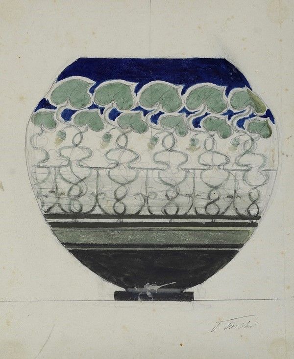 Orazio Toschi - Nove Studi per Decorazioni di Ceramice