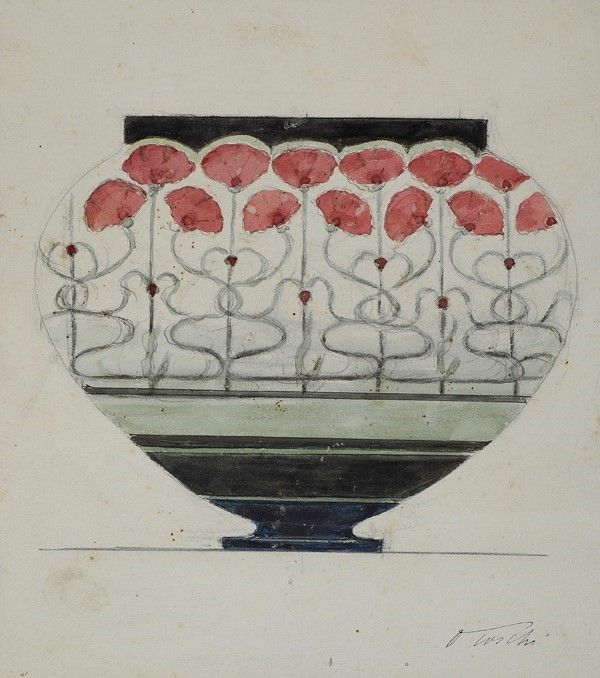 Orazio Toschi - Nove Studi per Decorazioni di Ceramice