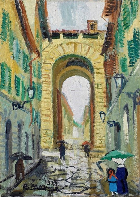 Rodolfo Marma : Porta San Frediano  (1979)  - Olio su tela - Auction Autori dell'800-900, Moderni e Contemporanei, Grafica ed Edizioni - I - Galleria Pananti Casa d'Aste