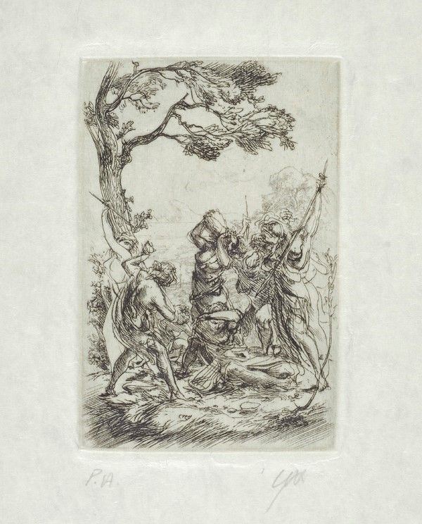 Pietro Annigoni : Scena mitologica  - Acquaforte - Asta Autori dell'800-900, Moderni e Contemporanei, Grafica ed Edizioni - I - Galleria Pananti Casa d'Aste