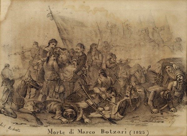 Morte di Marco Botzari  - Asta Opere scelte dell'ottocento italiano da collezioni private - I - Galleria Pananti Casa d'Aste