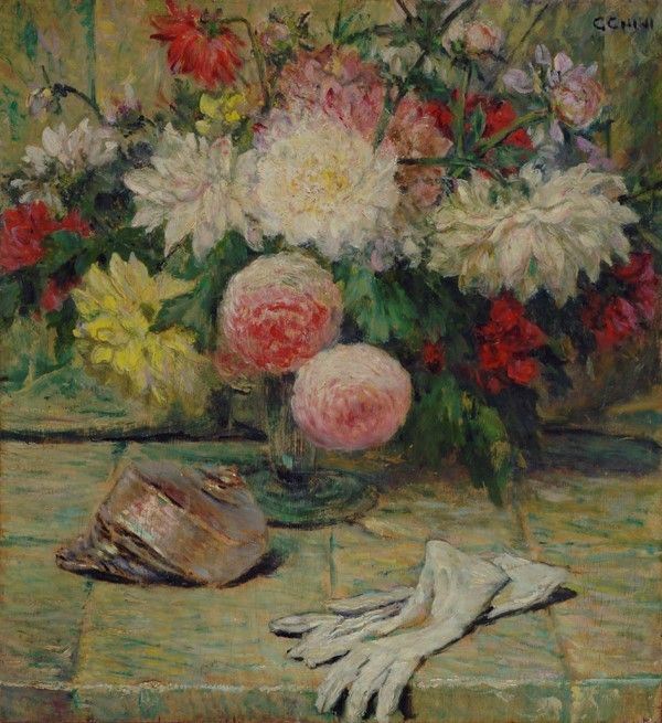 Galileo Chini - Natura morta con fiori