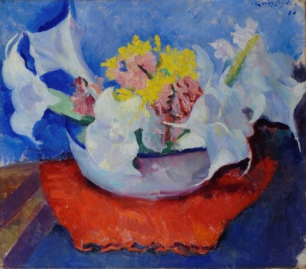 Eduardo Gordigiani : Fiori  (1950)  - Olio su tela - Auction Autori dell'800-900, Moderni e Contemporanei, Grafica ed Edizioni - I - Galleria Pananti Casa d'Aste