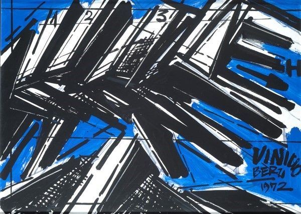 Vinicio Berti : Oppositivo quantistico  (1972)  - Acrilico su tela - Asta Arte Moderna e Contemporanea, Grafica ed Edizioni - Galleria Pananti Casa d'Aste