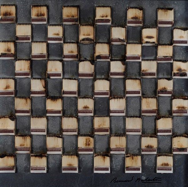 Bernard Aubertin : Senza titolo  - Fiammiferi bruciati su lamiera - Auction ASTA A TEMPO - Autori dell'800-900, Moderni e Contemporanei, Grafica ed Edizioni - I - Galleria Pananti Casa d'Aste