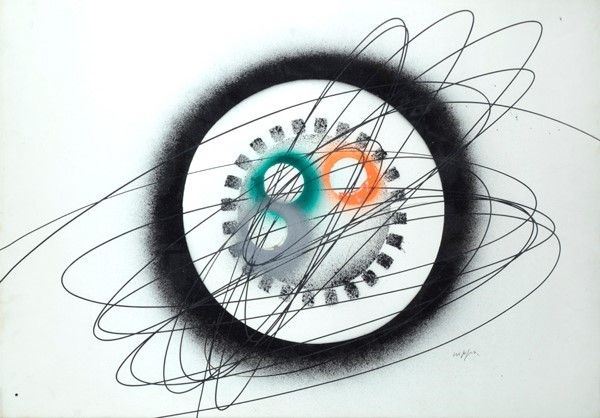 Roberto Crippa : Spirale  (1970)  - Acrilico su carta - Auction Arte Moderna e Contemporanea, Grafica ed Edizioni - Galleria Pananti Casa d'Aste