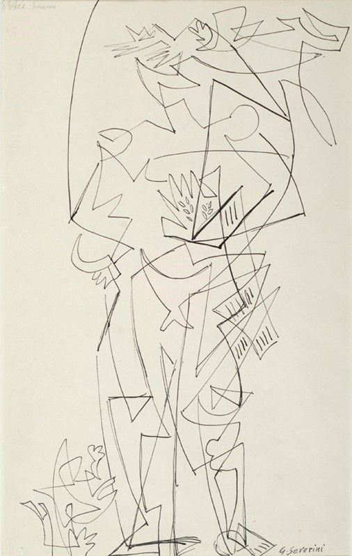 Gino Severini : Estate  (1953)  - China su carta - Asta Arte Moderna e Contemporanea, Grafica ed Edizioni - Galleria Pananti Casa d'Aste