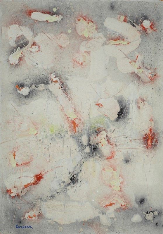 Antonio Corpora : Senza titolo  - Tecnica mista su cartone - Auction Autori dell'800-900, Moderni e Contemporanei, Grafica ed Edizioni - I - Galleria Pananti Casa d'Aste