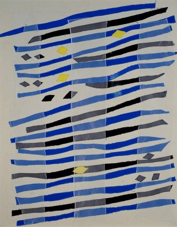 Ignazio Moncada : Senza titolo  (1990)  - Applicazioni di stoffa e garza su tela - Asta Arte Moderna e Contemporanea, Grafica ed Edizioni - Galleria Pananti Casa d'Aste