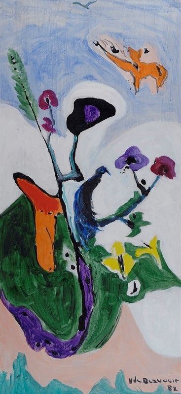 héLène De Beauvoir - Un Oiseaux Bleu Paché