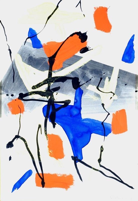 Luigi Montanarini : Senza titolo  (1980)  - Tecnica mista su carta - Auction ASTA A TEMPO - Autori dell'800-900, Moderni e Contemporanei, Grafica ed Edizioni - I - Galleria Pananti Casa d'Aste