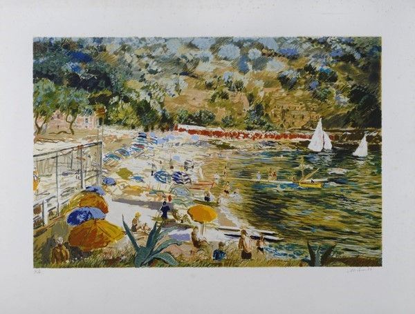 Michele Cascella : Paesaggio  - Litografia - Auction ASTA A TEMPO - Autori dell'800-900, Moderni e Contemporanei, Grafica ed Edizioni - I - Galleria Pananti Casa d'Aste